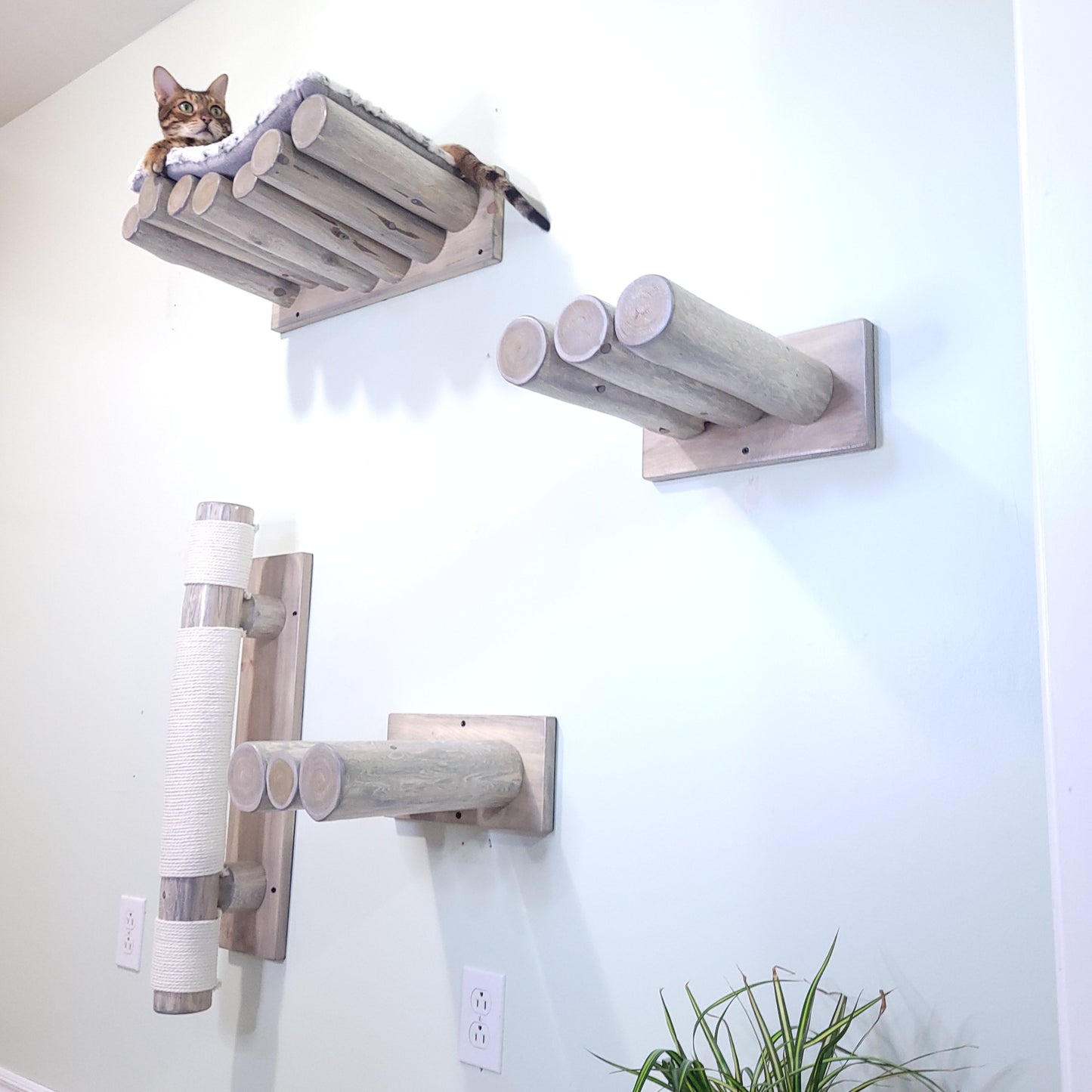 Cat Bed in Grey - wall mounted