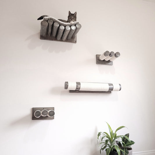 Modern Black Cat Bed - wall mounted